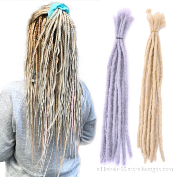 Wholesale 10Strands/Pack Hip-Hop Style Blonde Women Men's Dread Reggae Hair Handmade locks Hair Synthetic Dreadlocks Extensions